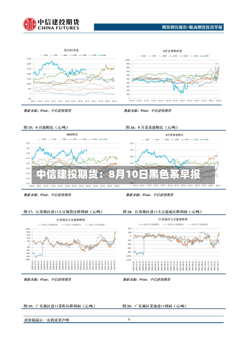中信建投期货:8月10日黑色系早报-第2张图片