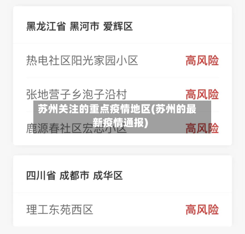 苏州关注的重点疫情地区(苏州的最新疫情通报)-第1张图片