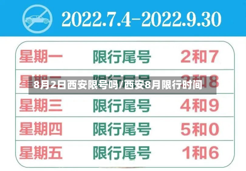 8月2日西安限号吗/西安8月限行时间-第3张图片