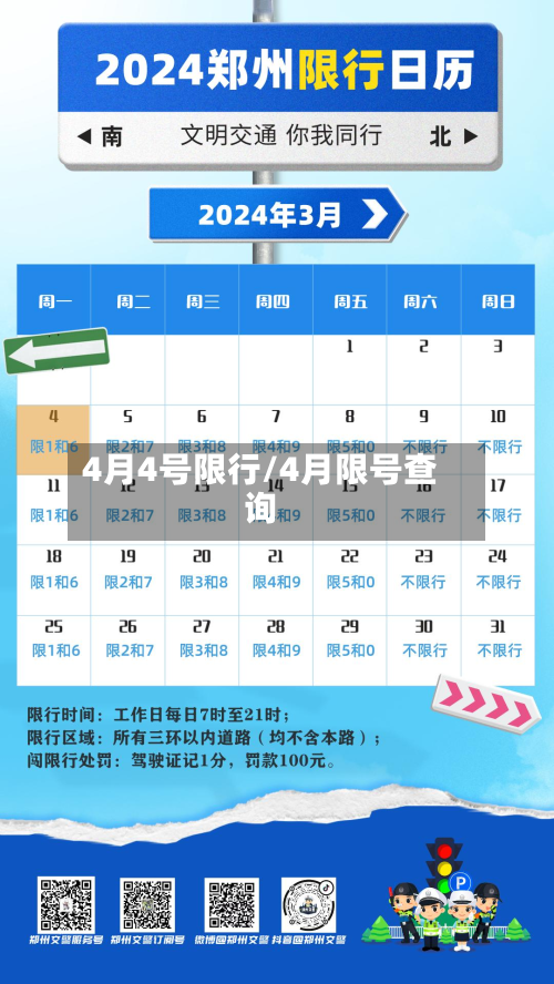 4月4号限行/4月限号查询-第1张图片
