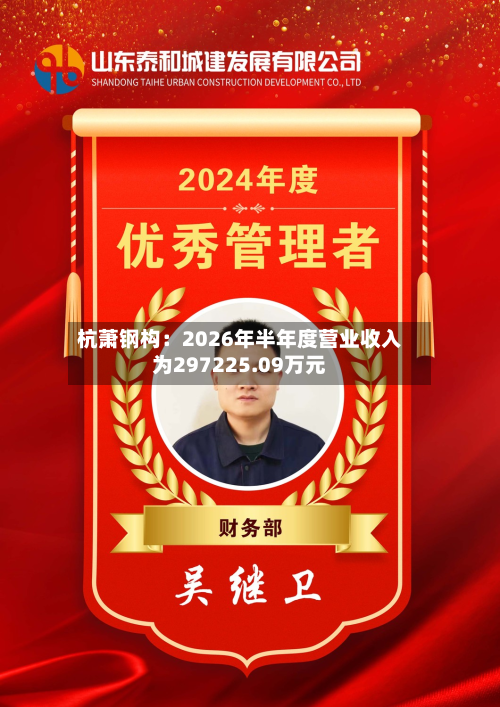 杭萧钢构:2026年半年度营业收入为297225.09万元-第1张图片