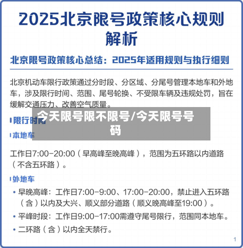 今天限号限不限号/今天限号号码-第2张图片