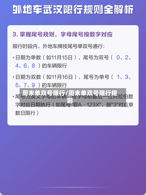 周末单双号限行/周末单双号限行规则-第3张图片