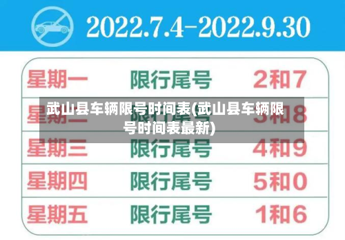 武山县车辆限号时间表(武山县车辆限号时间表最新)