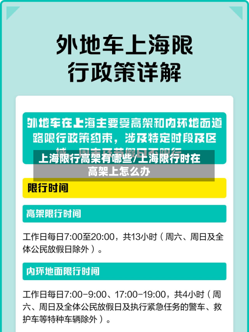 上海限行高架有哪些/上海限行时在高架上怎么办-第2张图片