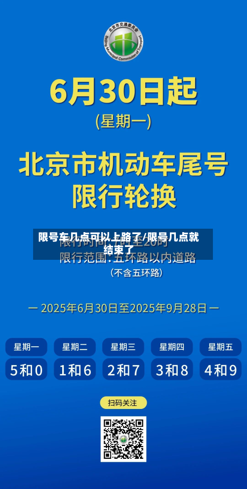 限号车几点可以上路了/限号几点就结束了-第3张图片