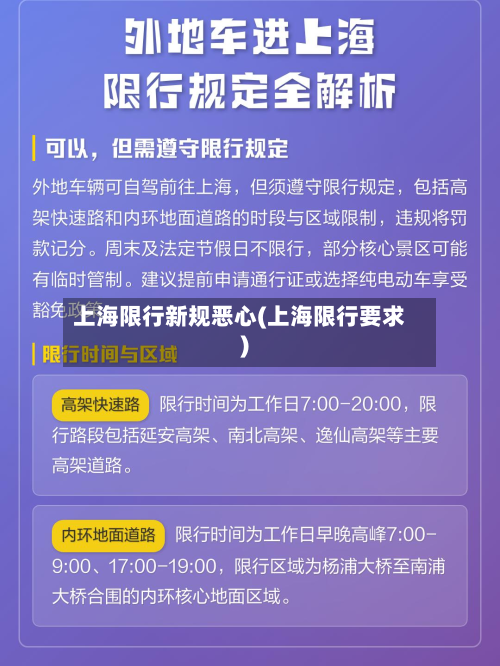 上海限行新规恶心(上海限行要求)