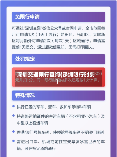 深圳交通限行查询(深圳限行时刻)-第2张图片