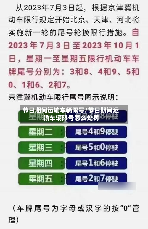 节日期间运输车辆限号/节日期间运输车辆限号怎么处罚-第2张图片