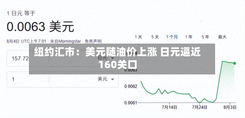 纽约汇市：美元随油价上涨 日元逼近160关口