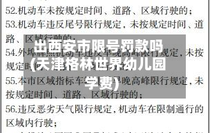 出西安市限号罚款吗(天津格林世界幼儿园学费)-第2张图片