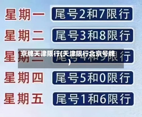 京牌天津限行(天津限行北京号牌)