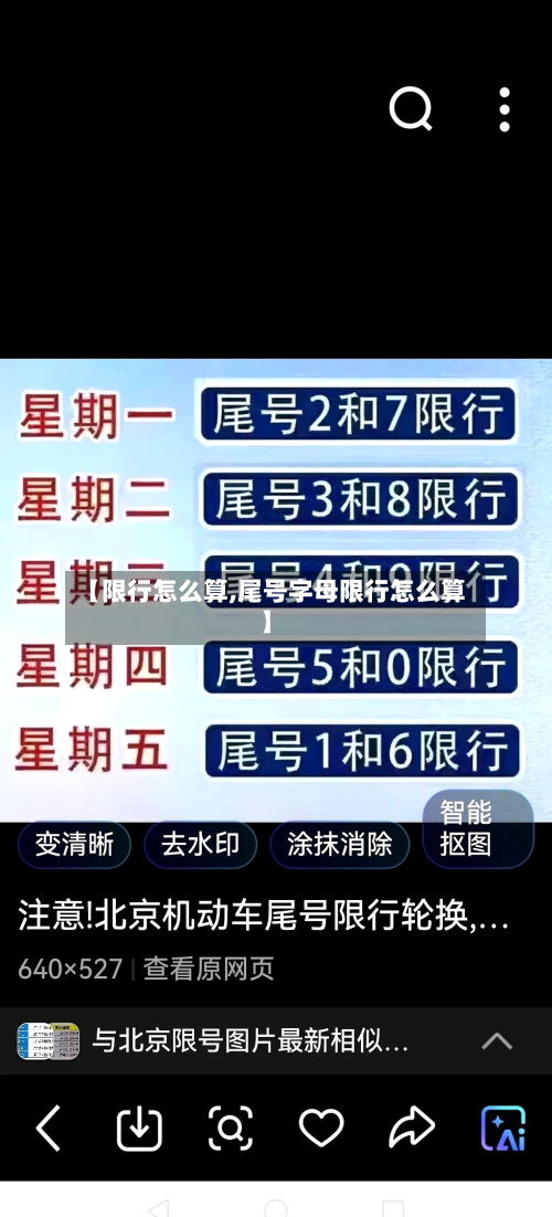 【限行怎么算,尾号字母限行怎么算】-第2张图片