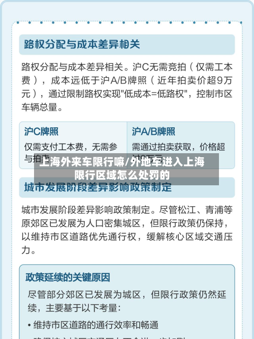 上海外来车限行嘛/外地车进入上海限行区域怎么处罚的-第2张图片