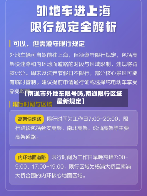【南通市外地车限号吗,南通限行区域最新规定】-第2张图片