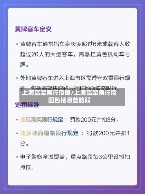 上海高架限行范围/上海高架限行范围包括哪些路段
