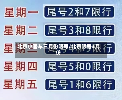 北京小客车三月份限号/北京限号3月份