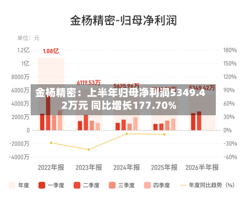 金杨精密：上半年归母净利润5349.42万元 同比增长177.70%-第2张图片