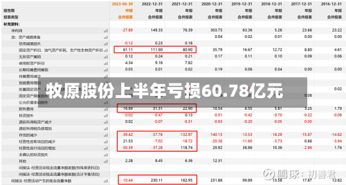 牧原股份上半年亏损60.78亿元-第2张图片