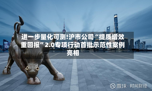 进一步量化可测!沪市公司“提质增效重回报”2.0专项行动首批示范性案例亮相-第2张图片