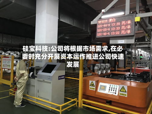 硅宝科技:公司将根据市场需求,在必要时充分开展资本运作推进公司快速发展