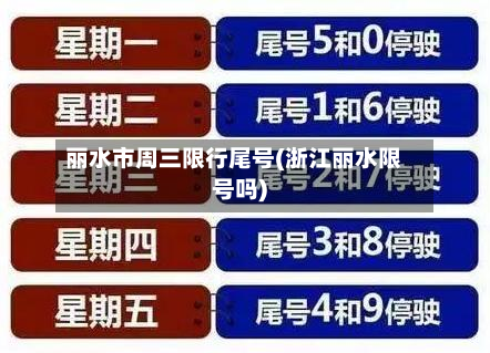 丽水市周三限行尾号(浙江丽水限号吗)-第2张图片