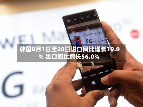 韩国8月1日至20日进口同比增长19.0% 出口同比增长56.0%