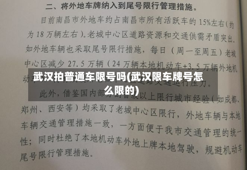 武汉拍普通车限号吗(武汉限车牌号怎么限的)