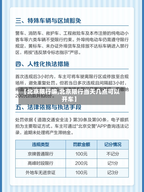 【北京限行嘛,北京限行当天几点可以开车】