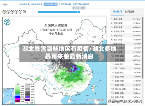 湖北暴雪哪些地区有疫情/湖北多地暴雨来袭最新消息