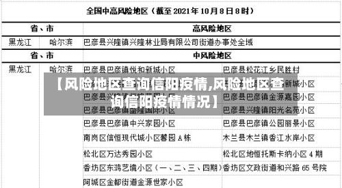【风险地区查询信阳疫情,风险地区查询信阳疫情情况】-第3张图片