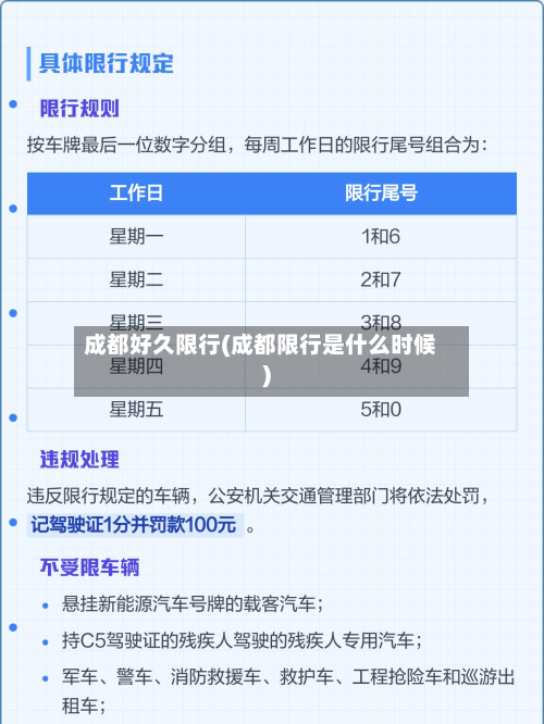 成都好久限行(成都限行是什么时候)-第3张图片