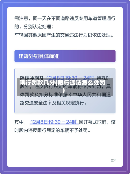 限行罚款几分(限行违法怎么处罚)