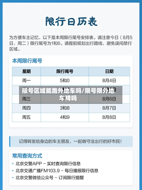 限号区域能跑外地车吗/限号限外地车牌吗-第2张图片