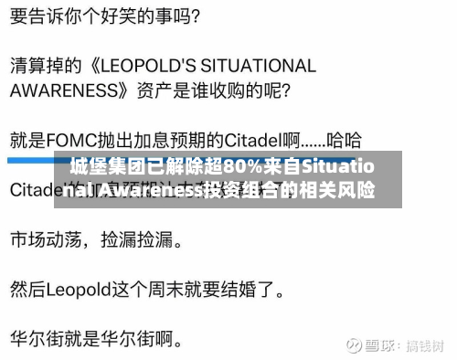 城堡集团已解除超80%来自Situational Awareness投资组合的相关风险-第1张图片