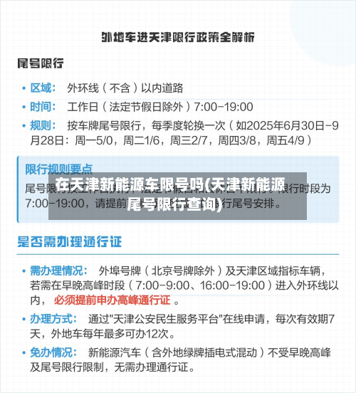 在天津新能源车限号吗(天津新能源尾号限行查询)-第2张图片