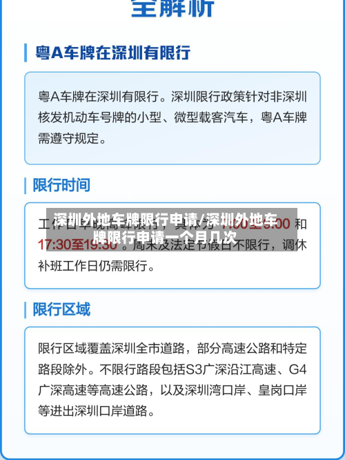 深圳外地车牌限行申请/深圳外地车牌限行申请一个月几次-第3张图片
