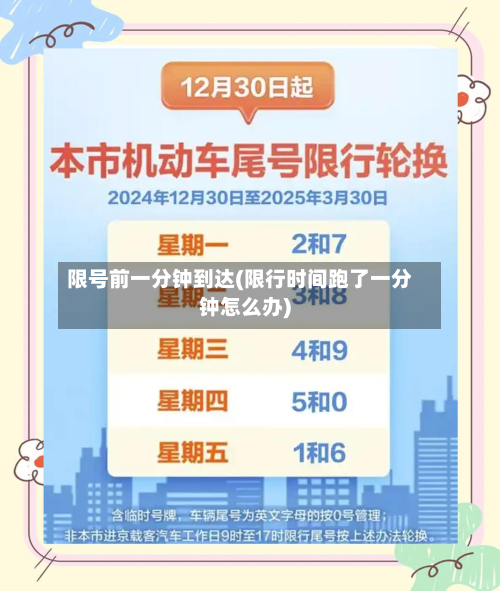 限号前一分钟到达(限行时间跑了一分钟怎么办)-第2张图片