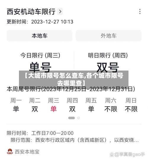 【大城市限号怎么查车,各个城市限号去哪里查】-第2张图片