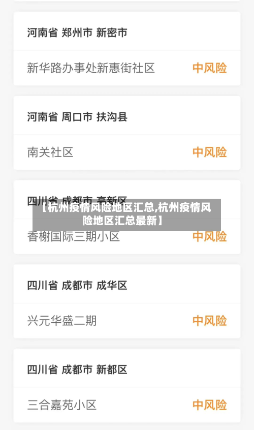【杭州疫情风险地区汇总,杭州疫情风险地区汇总最新】-第3张图片
