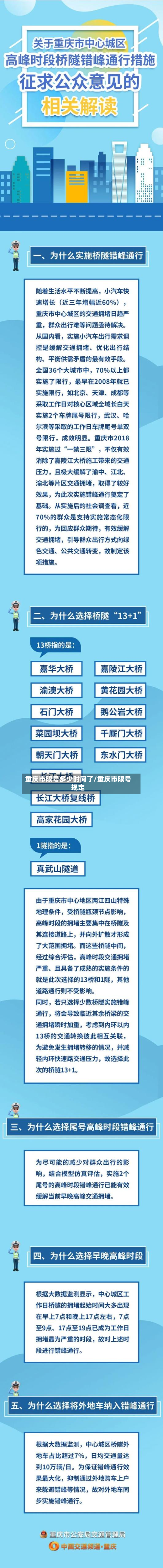 重庆市限号多少时间了/重庆市限号规定