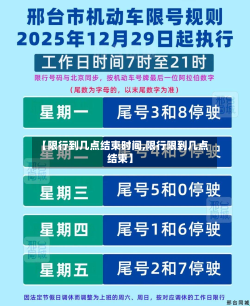 【限行到几点结束时间,限行限到几点结束】-第2张图片