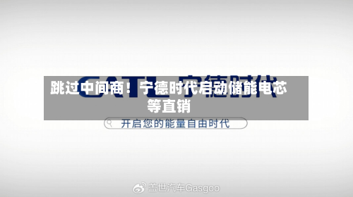 跳过中间商！宁德时代启动储能电芯等直销