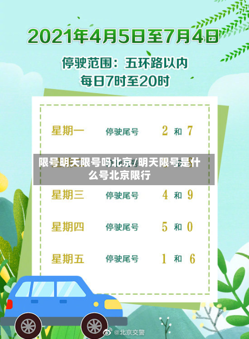 限号明天限号吗北京/明天限号是什么号北京限行-第2张图片