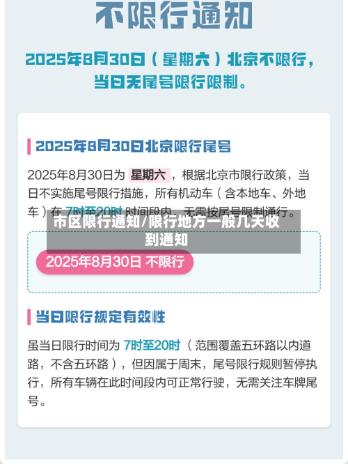 市区限行通知/限行地方一般几天收到通知-第2张图片