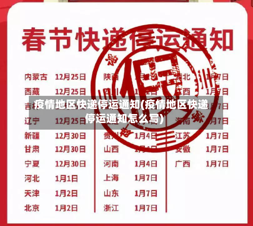 疫情地区快递停运通知(疫情地区快递停运通知怎么写)-第3张图片
