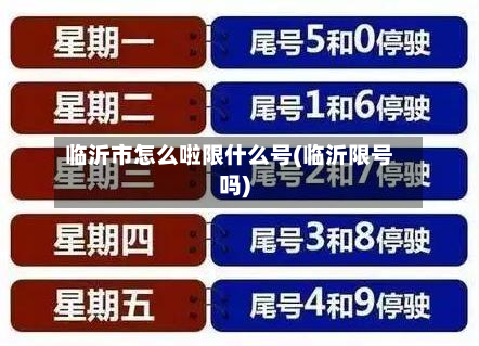 临沂市怎么啦限什么号(临沂限号吗)-第3张图片
