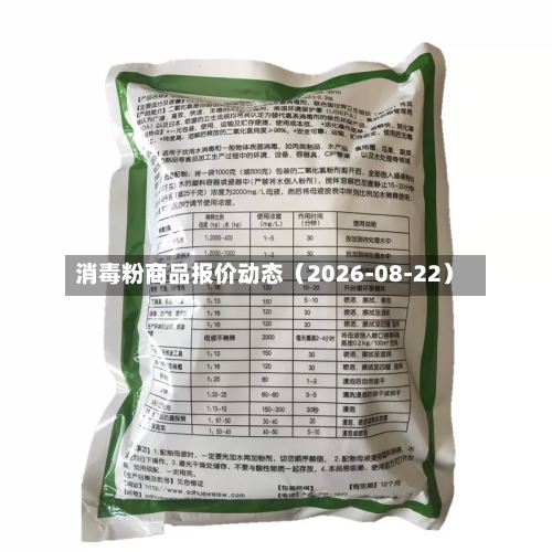 消毒粉商品报价动态(2026-08-22)-第1张图片