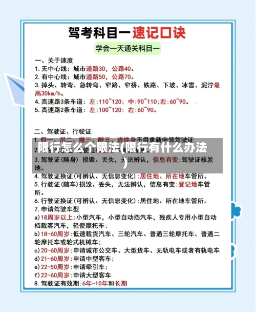 限行怎么个限法(限行有什么办法)