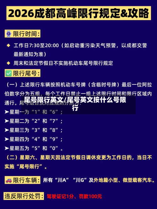 尾号限行英文/尾号英文按什么号限行-第3张图片